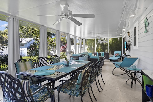 view of sunroom