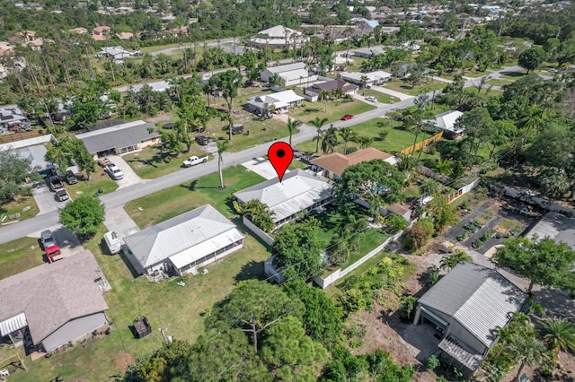 aerial view with a residential view