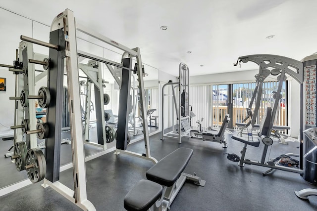 view of exercise room