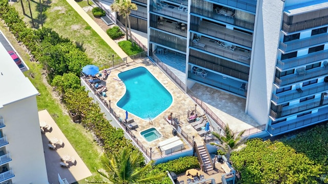 birds eye view of property