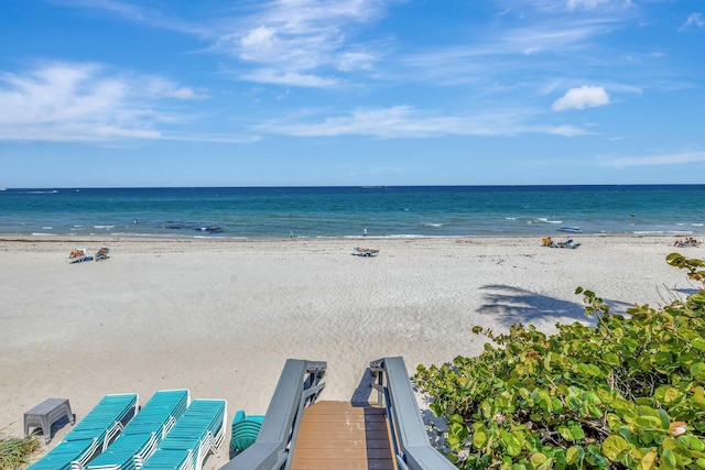 water view with a view of the beach