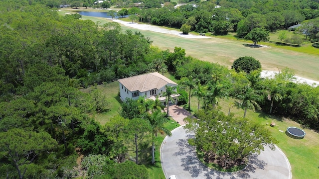 view of subject property featuring a large body of water