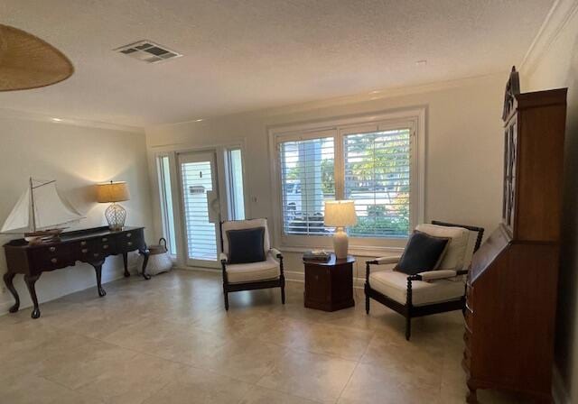 1028 SE 13th Ct, Deerfield Beach, FL 33441 - living area with crown molding and visible vents