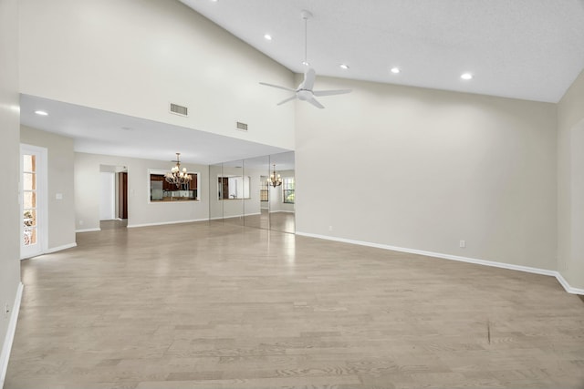 11206 Applegate Cir, Boynton Beach, FL 33437 - unfurnished living room with recessed lighting, visible vents, and baseboards