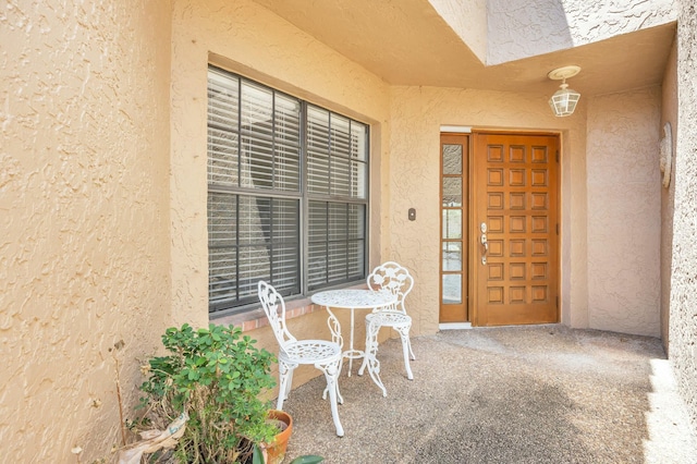 11206 Applegate Cir, Boynton Beach, FL 33437 - entrance to property with covered porch and stucco siding