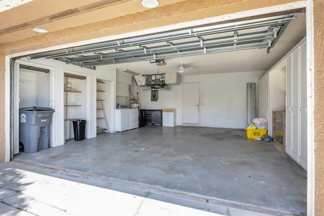 11206 Applegate Cir, Boynton Beach, FL 33437 - garage featuring electric panel and washing machine and dryer