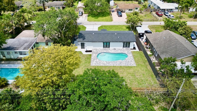 bird's eye view featuring a residential view