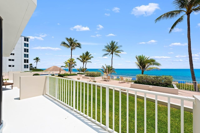 2917 S Ocean Blvd Unit 103, Highland Beach, FL 33487 - balcony with a water view