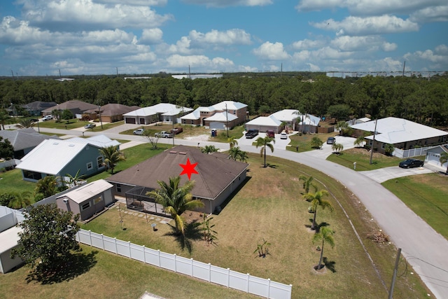 birds eye view of property featuring a residential view