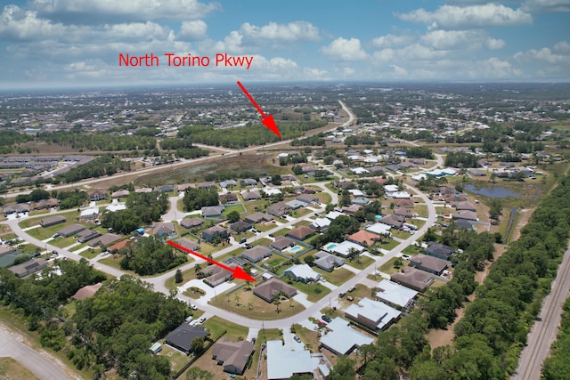 birds eye view of property featuring a residential view