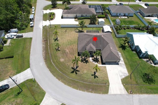 bird's eye view featuring a residential view