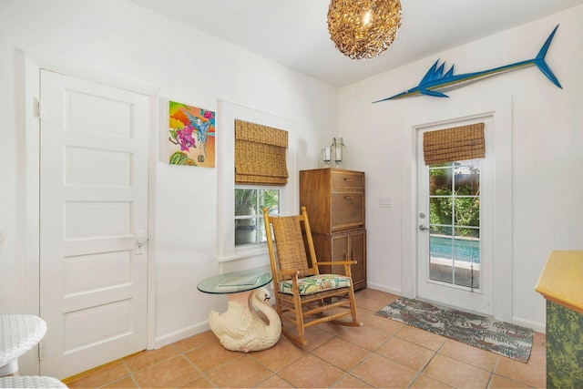 138 Greymon Dr, West Palm Beach, FL 33405 - sitting room with tile patterned flooring and baseboards