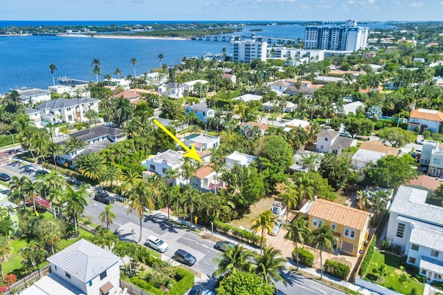 138 Greymon Dr, West Palm Beach, FL 33405 - aerial view with a water view and a residential view