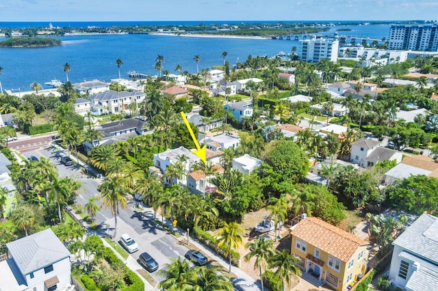 138 Greymon Dr, West Palm Beach, FL 33405 - aerial view with a water view and a residential view
