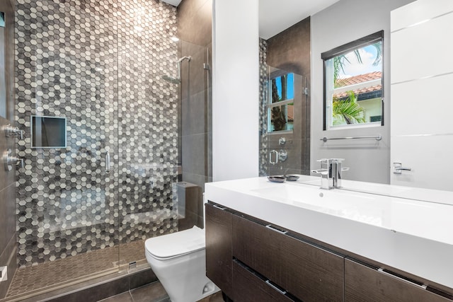 5784 Vintage Oaks Cir, Delray Beach, FL 33484 - bathroom featuring toilet and a shower stall