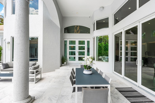 5784 Vintage Oaks Cir, Delray Beach, FL 33484 - view of patio / terrace featuring french doors