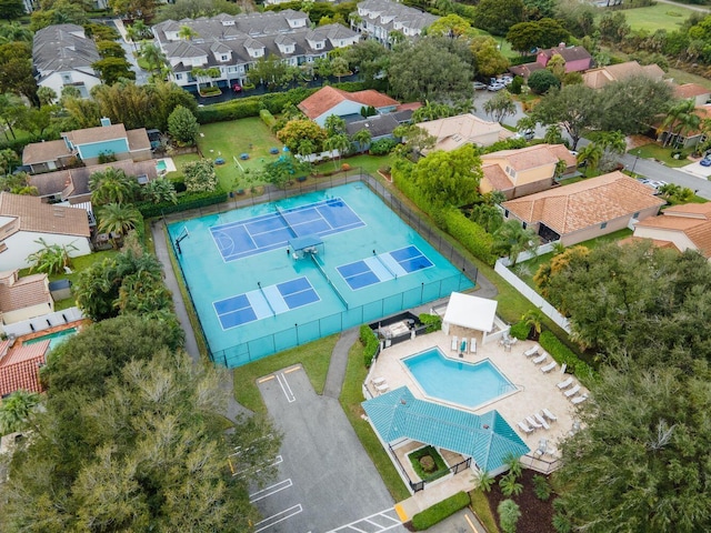 4155 NW 1st Ct, Delray Beach, FL 33445 - aerial perspective of suburban area featuring a pool area