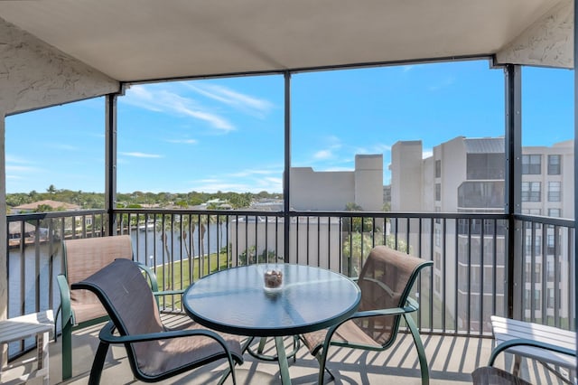 15 Royal Palm Way Unit 505, Boca Raton, FL 33432 - sunroom with a water view and plenty of natural light