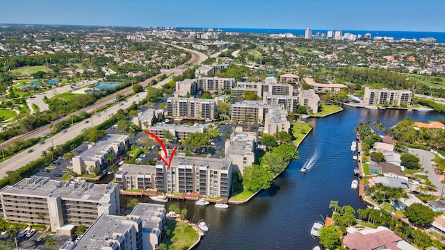 15 Royal Palm Way Unit 505, Boca Raton, FL 33432 - birds eye view of property with a city view and a water view