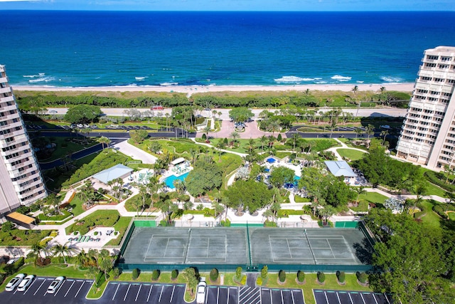 4301 N Ocean Blvd Unit 203, Boca Raton, FL 33431 - aerial view featuring a beach view and a water view