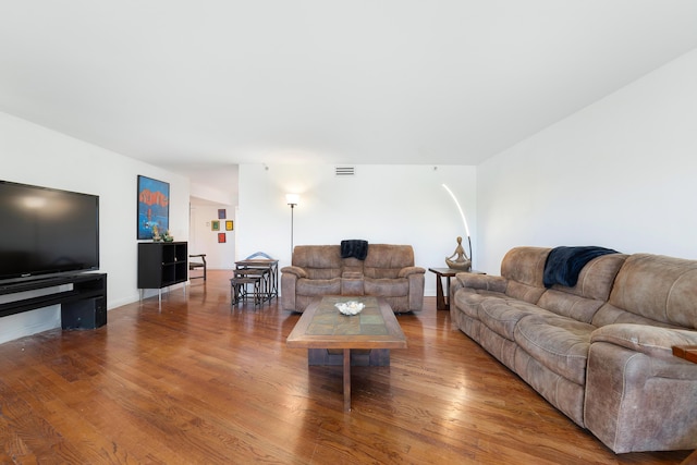 4301 N Ocean Blvd Unit 203, Boca Raton, FL 33431 - living area featuring visible vents, baseboards, and wood finished floors