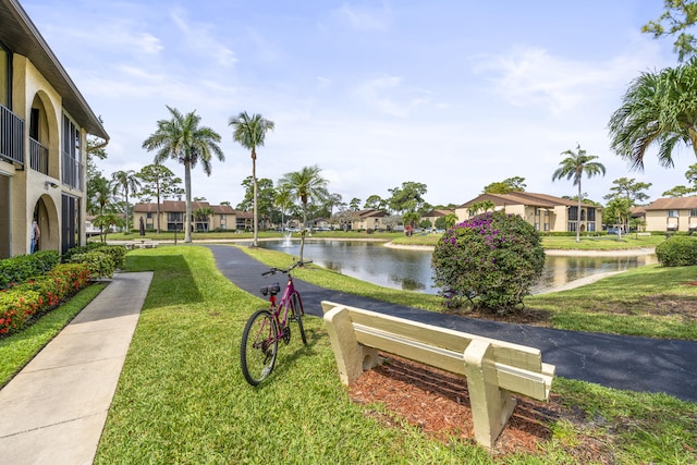 213 Pine Hov Cir Unit B-1, Greenacres, FL 33463 - view of home's community featuring a yard, a water view, and a residential view