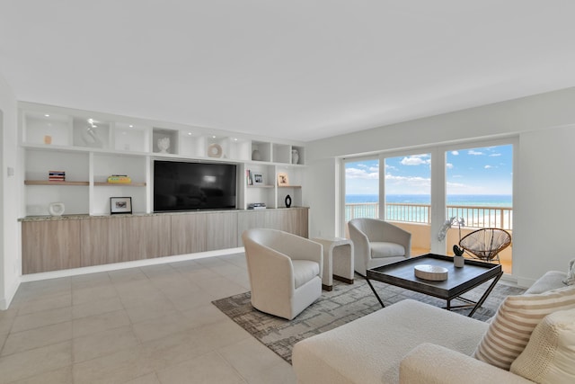 living room with baseboards