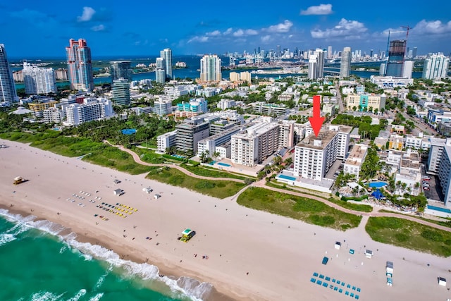 401 Ocean Dr Unit 220, Miami Beach, FL 33139 - property view of water with a beach view