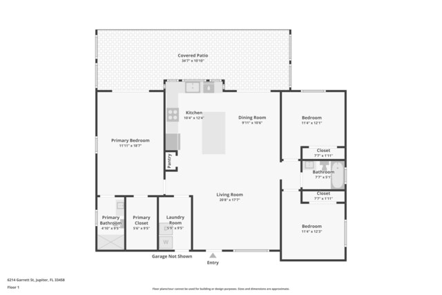 6214 Garrett St, Jupiter, FL 33458 - view of layout
