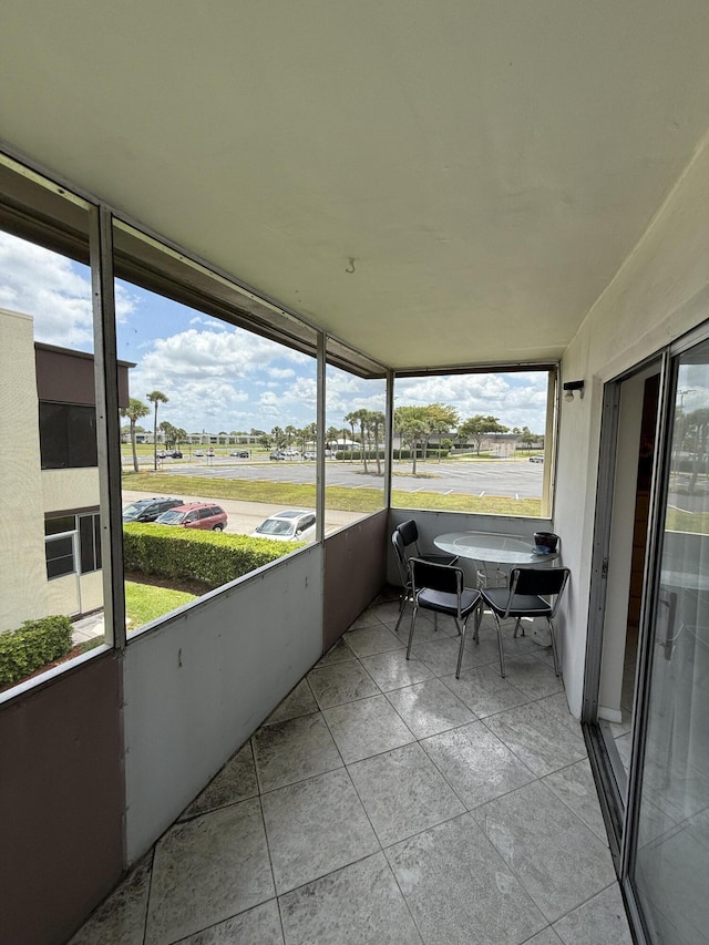 view of sunroom