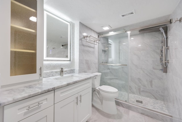 9305 Flynn Cir Unit 8, Boca Raton, FL 33496 - full bath with vanity and a marble finish shower