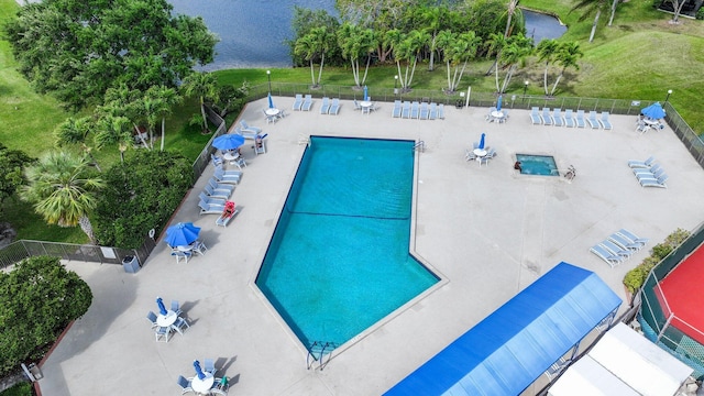 9305 Flynn Cir Unit 8, Boca Raton, FL 33496 - community pool with a patio and a water view