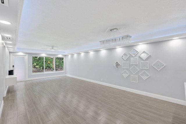 9305 Flynn Cir Unit 8, Boca Raton, FL 33496 - unfurnished living room with a ceiling fan, light wood-style flooring, and recessed lighting