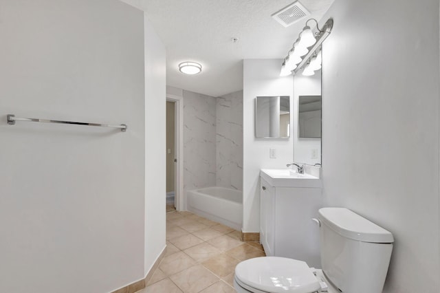 11039 Legacy Blvd Unit 203, Palm Beach Gardens, FL 33410 - bathroom featuring tile patterned floors, visible vents, toilet, vanity, and baseboards