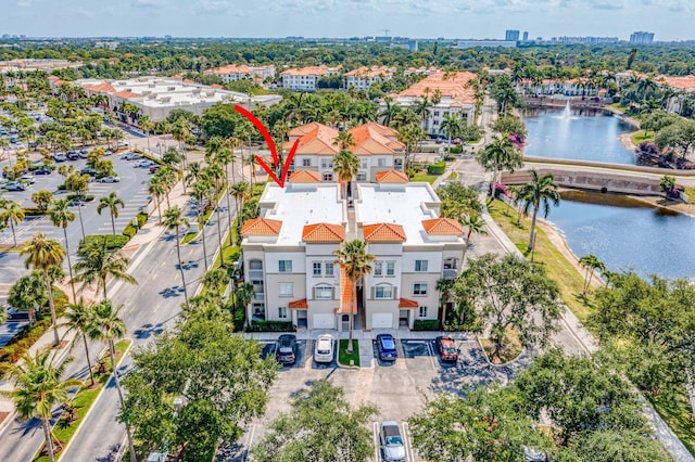 11039 Legacy Blvd Unit 203, Palm Beach Gardens, FL 33410 - birds eye view of property featuring a water view