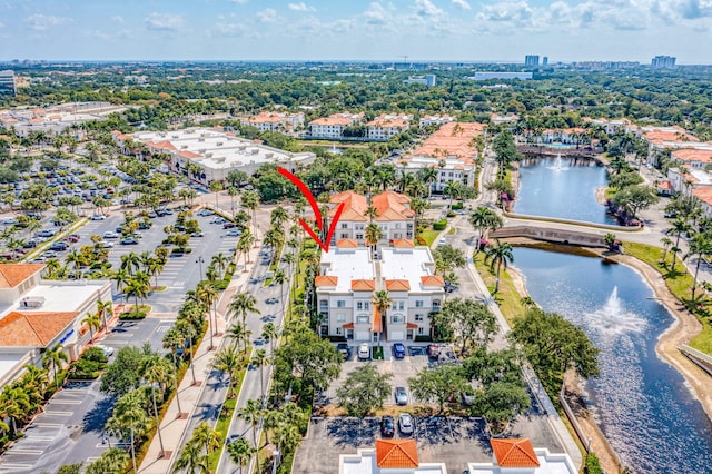 11039 Legacy Blvd Unit 203, Palm Beach Gardens, FL 33410 - birds eye view of property featuring a water view