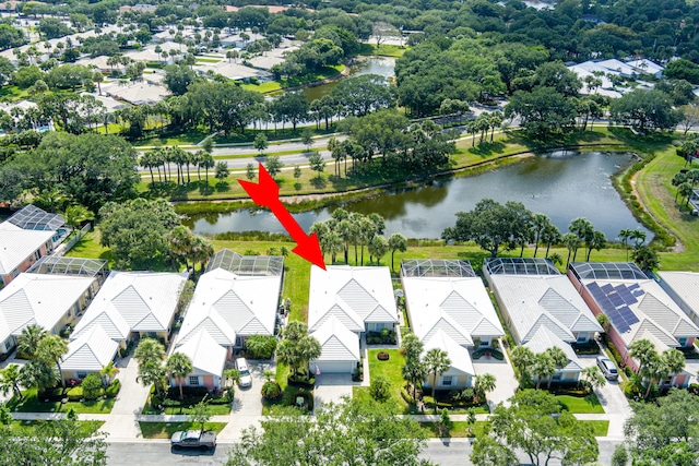 8483 Beaconhill Rd, Palm Beach Gardens, FL 33410 - aerial view of residential area with a nearby body of water
