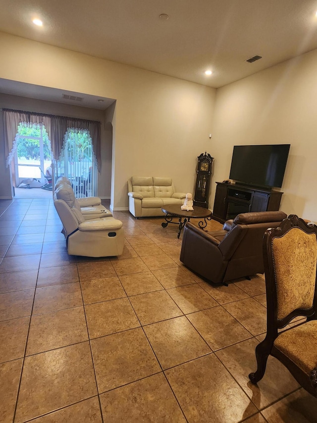 1691 SW Buttercup Ave, Port Saint Lucie, FL 34953 - tiled living area with recessed lighting, baseboards, and visible vents