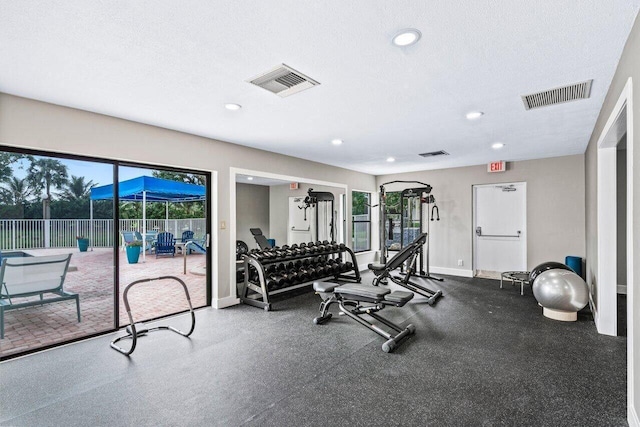 6562 Boca Del Mar Dr Unit 527, Boca Raton, FL 33433 - gym featuring recessed lighting and baseboards