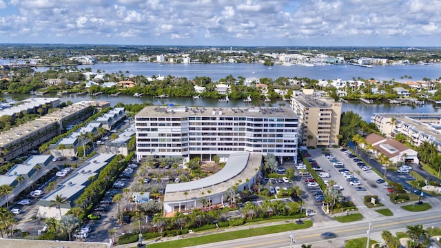 3589 S Ocean Blvd Unit 509, South Palm Beach, FL 33480 - aerial view of property's location with a large body of water and apartment complex / building