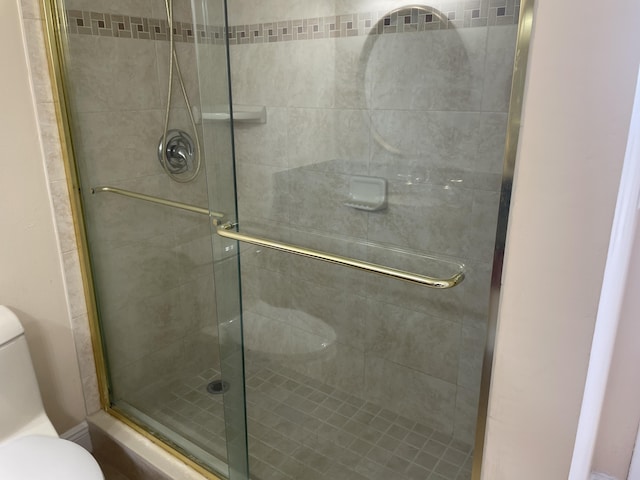 3589 S Ocean Blvd Unit 509, South Palm Beach, FL 33480 - bathroom with toilet and a stall shower