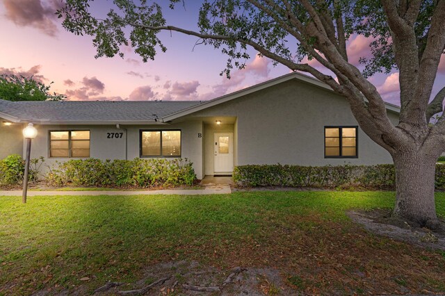 2707 Lowson Blvd Unit B, Delray Beach, FL 33445 - single story home featuring stucco siding and a front yard