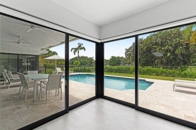 11020 Boca Woods Ln, Boca Raton, FL 33428 - view of swimming pool featuring ceiling fan