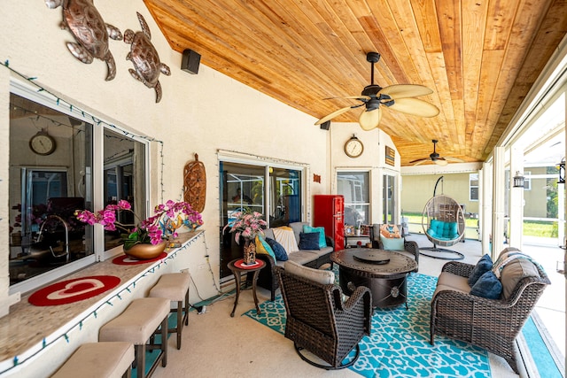 2266 SW Monterrey Ln, Port Saint Lucie, FL 34953 - view of patio featuring ceiling fan and outdoor lounge area