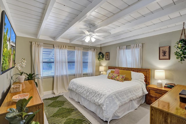 1008 SE 3rd St, Boynton Beach, FL 33435 - bedroom with beam ceiling and ceiling fan
