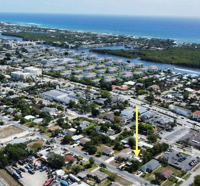 1008 SE 3rd St, Boynton Beach, FL 33435 - drone / aerial view with a water view