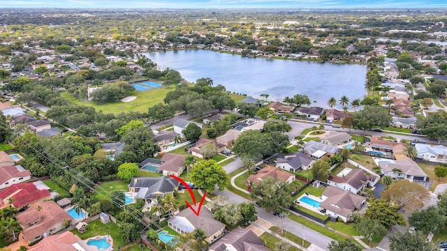 5340 SW 115th Ave, Cooper City, FL 33330 - aerial view with a water view and a residential view