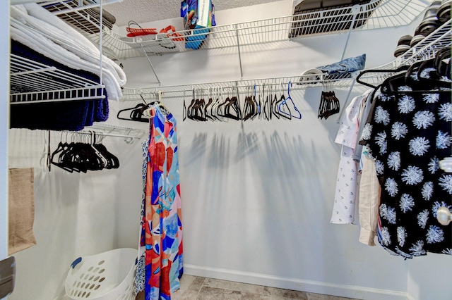view of walk in closet