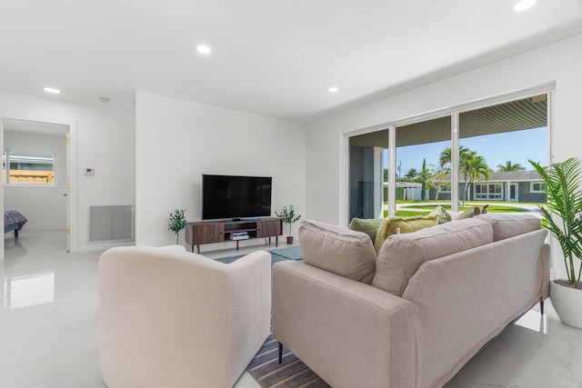 2771 NE 53rd St, Lighthouse Point, FL 33064 - living area featuring recessed lighting and visible vents