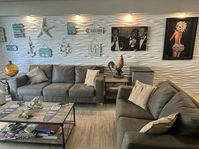 3570 S Ocean Blvd Unit 205, South Palm Beach, FL 33480 - living room featuring concrete flooring
